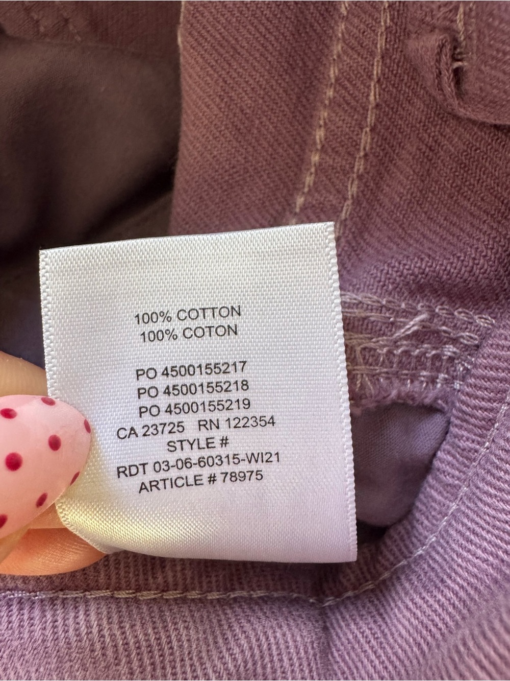 Aritzia Purple Wide-Leg Utility Jeans - Picture 7 of 7